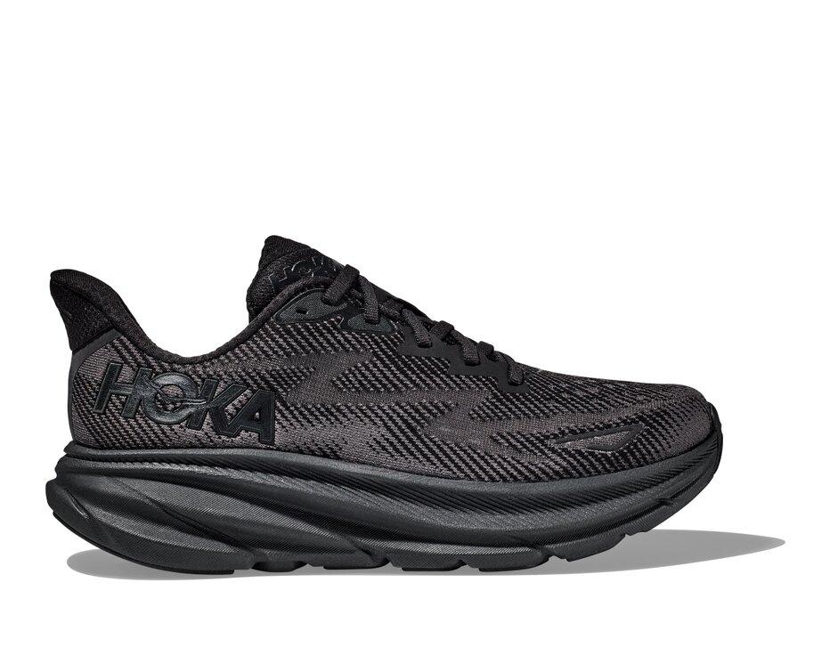 HOKA Clifton 9 WIDE men black