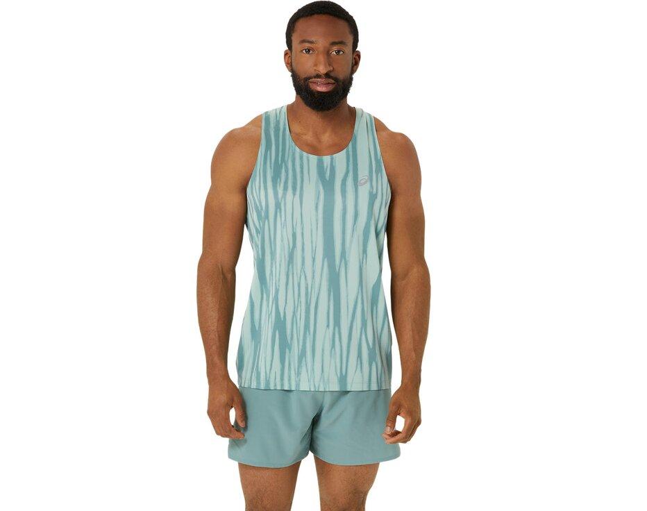 ASICS Road All Over Print Singlet men celadon