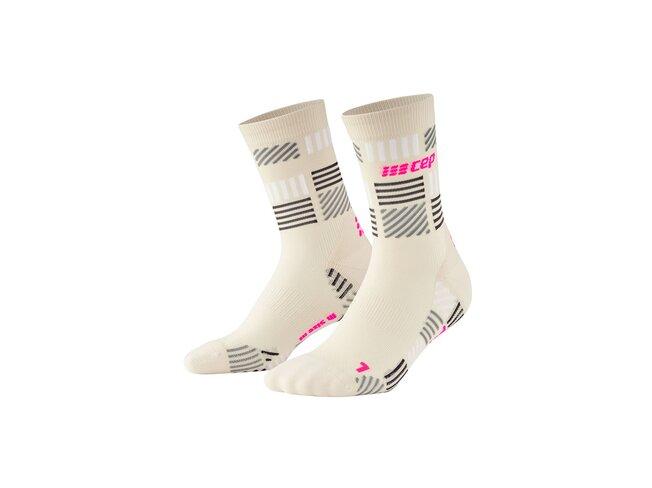 Bežecké ponožky CEP The Run Mid Cut Socks men pink