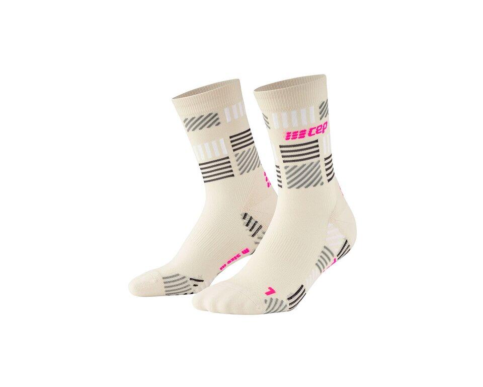 Bežecké ponožky CEP The Run Mid Cut Socks men pink