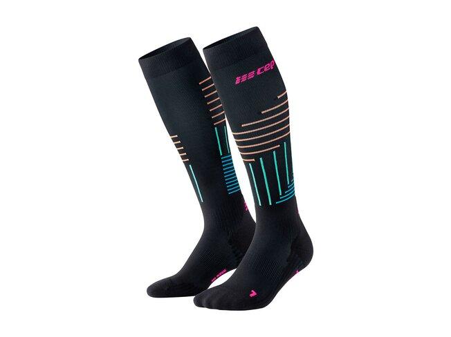 Kompresné podkolienky CEP The Run Socks men neon pink