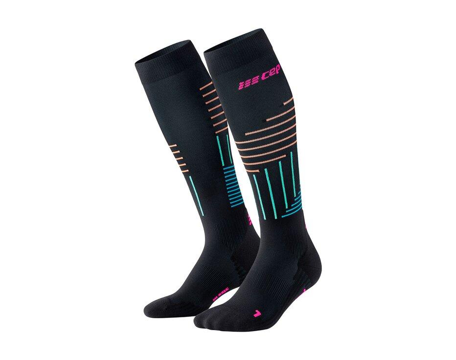 Kompresné podkolienky CEP The Run Socks men neon pink