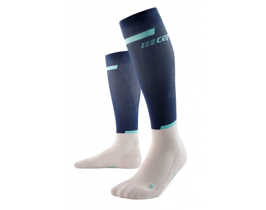 Kompresné podkolienky CEP The Run Socks men off white