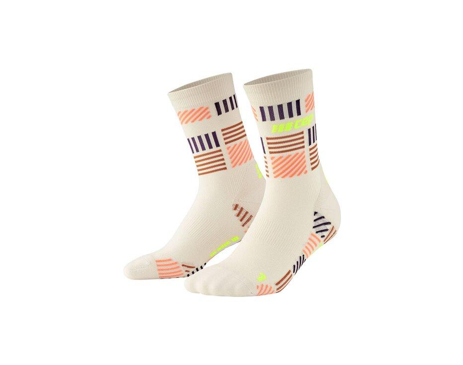 Bežecké ponožky CEP The Run Mid Cut Socks women cream