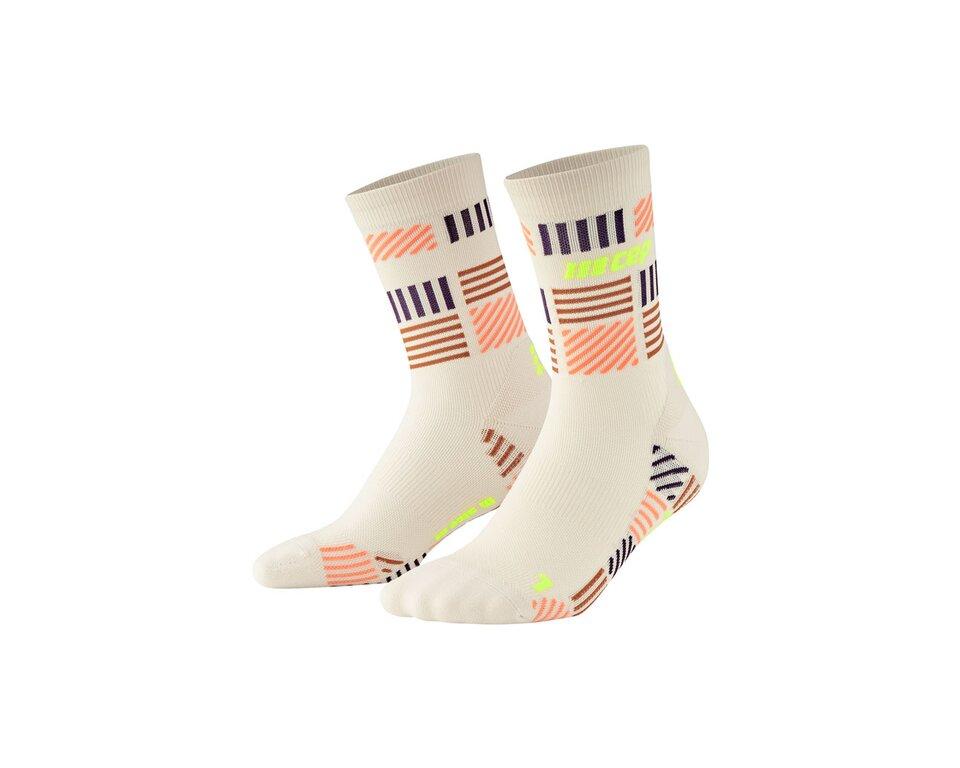 Bežecké ponožky CEP The Run Mid Cut Socks women cream