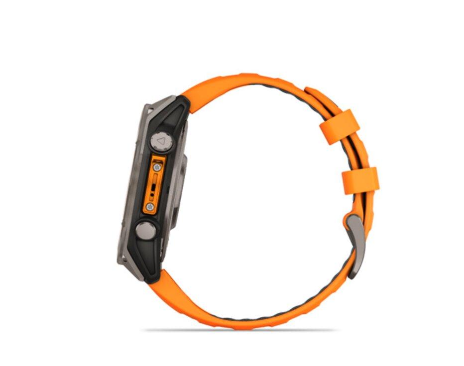 Garmin Fenix 8 47mm, Sapphire, Titanium, spark orange band