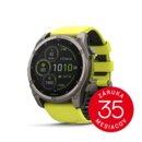 Garmin Fenix 8 51mm, Solar, Sapphire Titanium, Amp Yellow