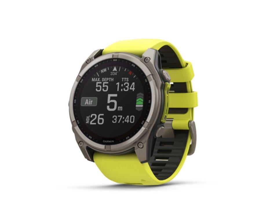 Garmin Fenix 8 51mm, Solar, Sapphire Titanium, Amp Yellow