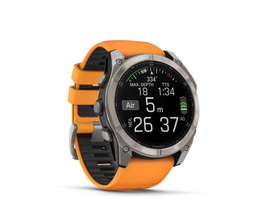 Garmin Fenix 8 51mm,  AMOLED, Sapphire, Titanium, spark orange band