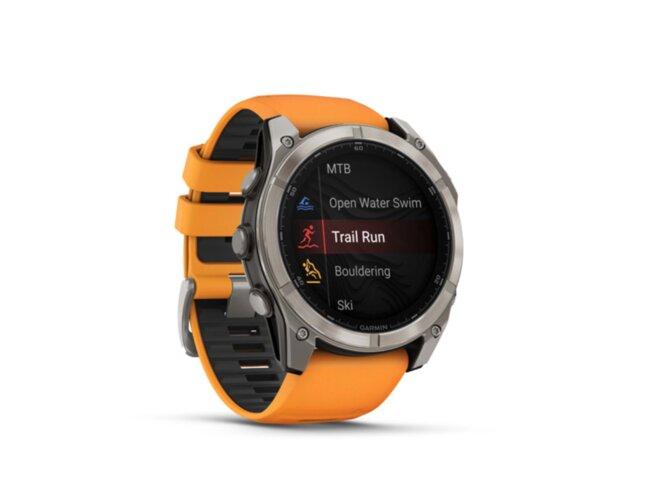 Garmin Fenix 8 51mm,  AMOLED, Sapphire, Titanium, spark orange band