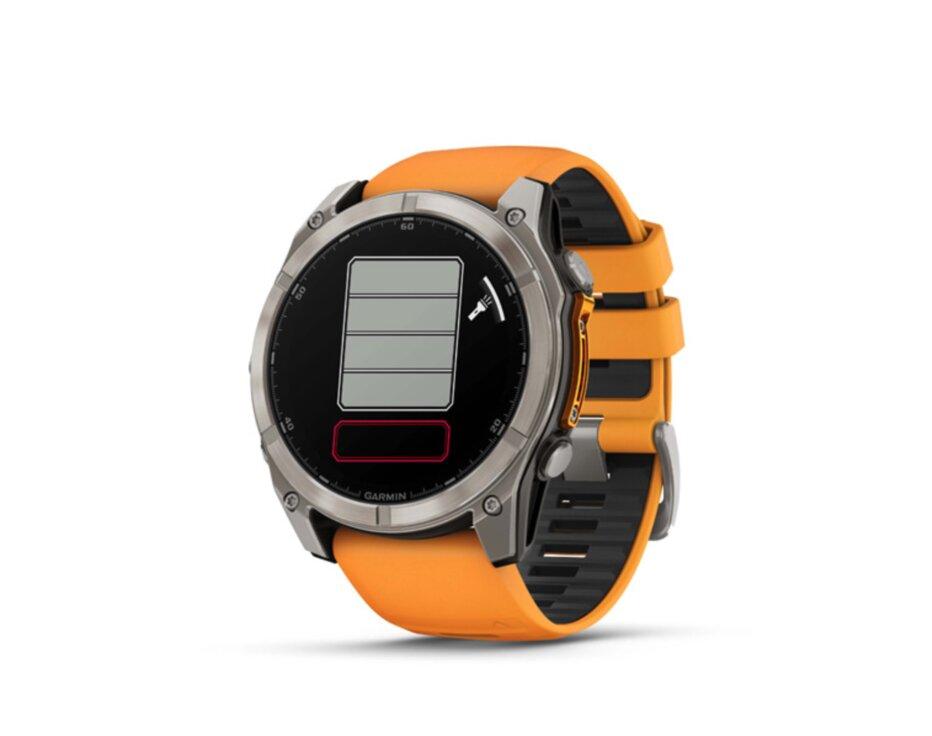 Garmin Fenix 8 51mm,  AMOLED, Sapphire, Titanium, spark orange band