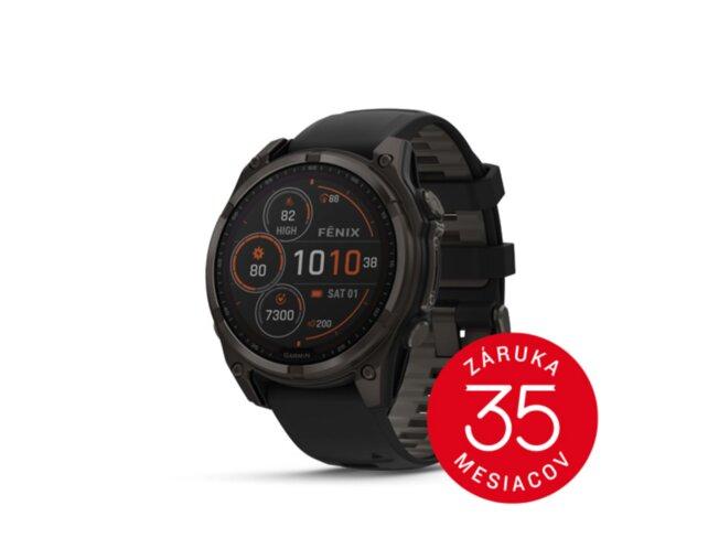 Garmin Fenix 8 47mm Sapphire Solar, Carbon Gray DLC Titanium