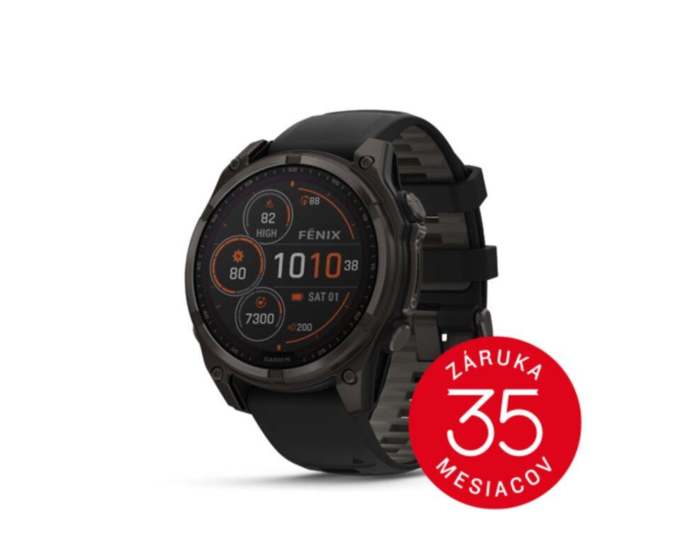 Garmin Fenix 8 47mm Sapphire Solar, Carbon Gray DLC Titanium